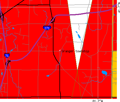 Granger township, OH map