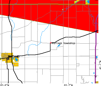 Portage township, OH map