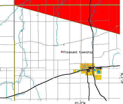 Pleasant township, OH map