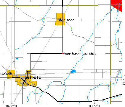 Van Buren township, OH map