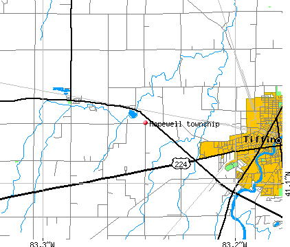 Hopewell township, OH map