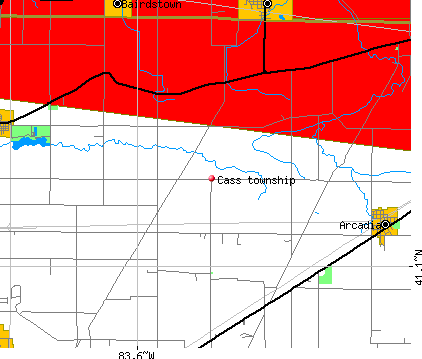 Cass township, OH map