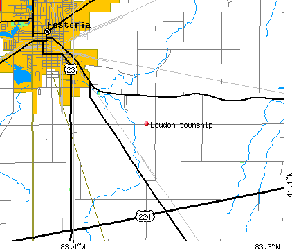 Loudon township, OH map