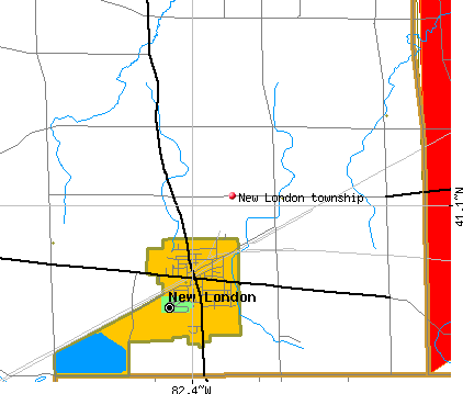 New London township, OH map