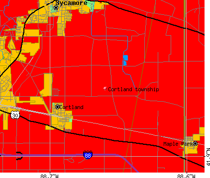 Cortland township, IL map