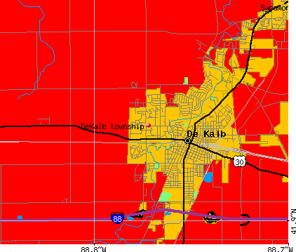 DeKalb township, IL map