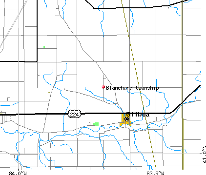 Blanchard township, OH map