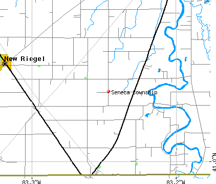 Seneca township, OH map