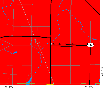 Atwater township, OH map