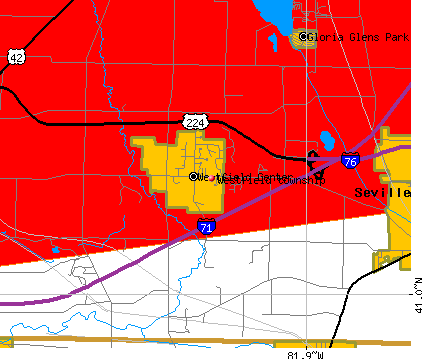 Westfield township, OH map
