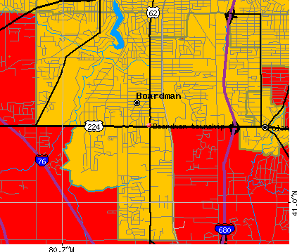 Boardman township, OH map