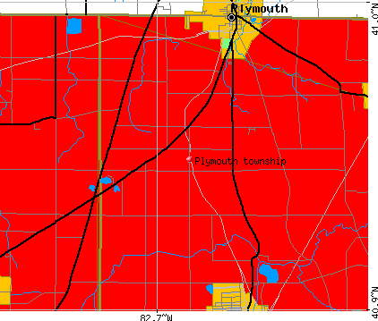 Plymouth township, OH map
