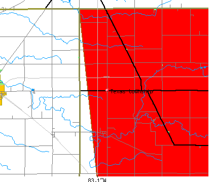 Texas township, OH map