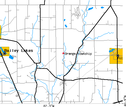 Orange township, OH map