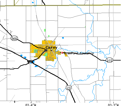 Crawford township, OH map