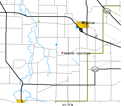 Amanda township, OH map