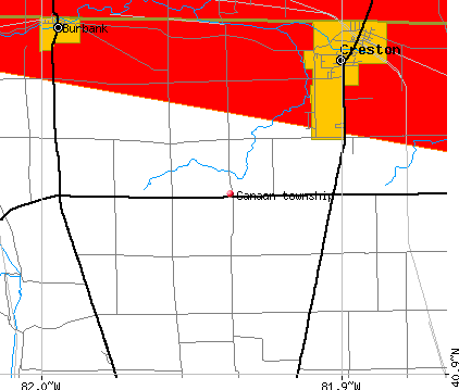 Canaan township, OH map