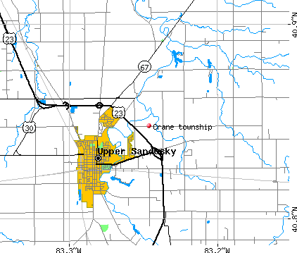 Crane township, OH map