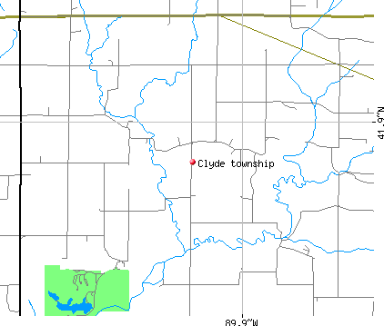 Clyde township, IL map