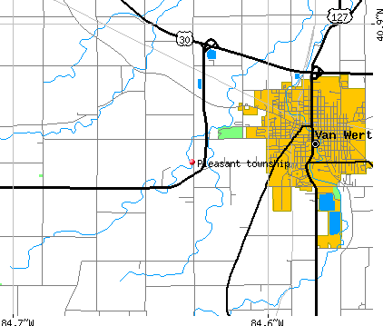 Pleasant township, OH map