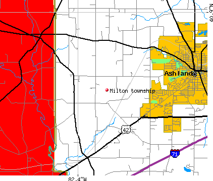 Milton township, OH map