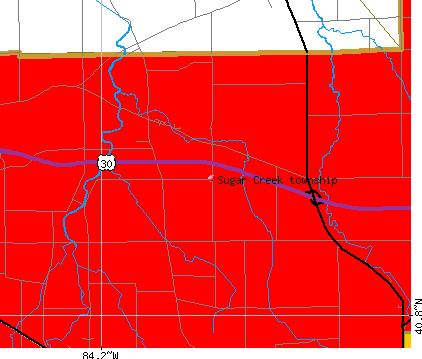 Sugar Creek township, OH map