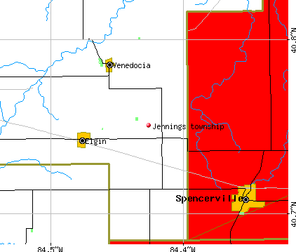Jennings township, OH map