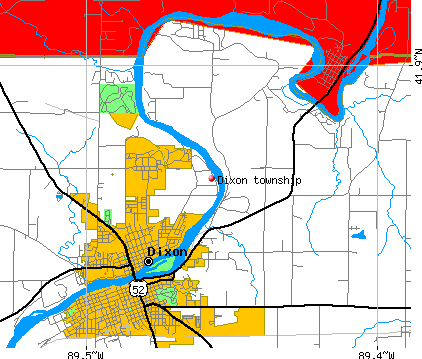 Dixon township, IL map