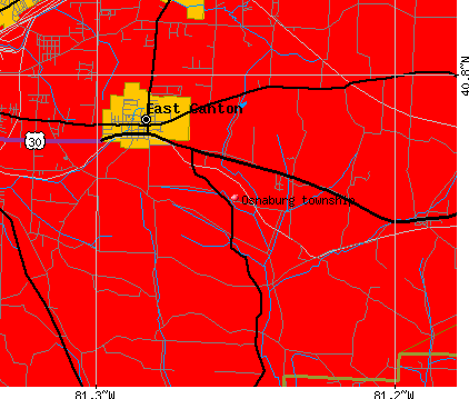 Osnaburg township, OH map