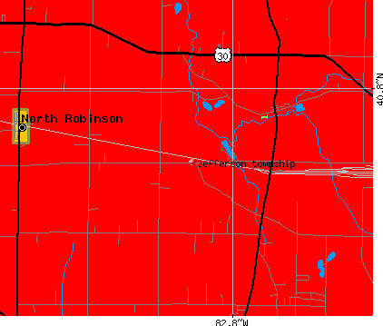 Jefferson township, OH map