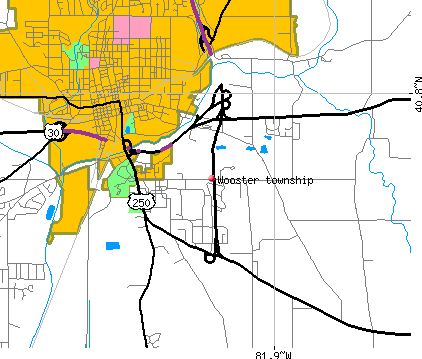 Wooster township, OH map