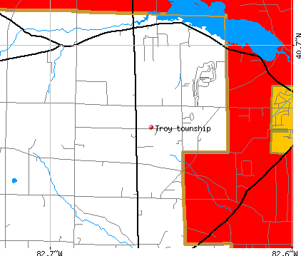 Troy township, OH map