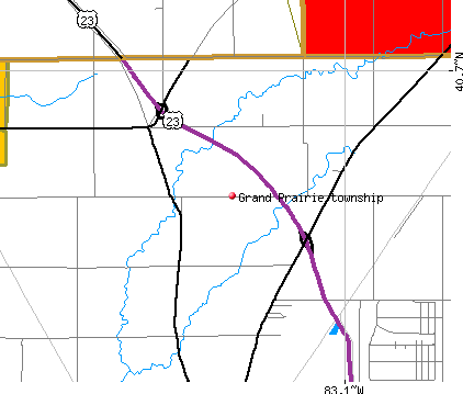 Grand Prairie township, OH map