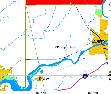 Palmyra township, IL map