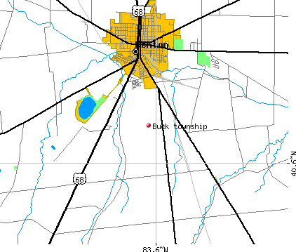 Buck township, OH map
