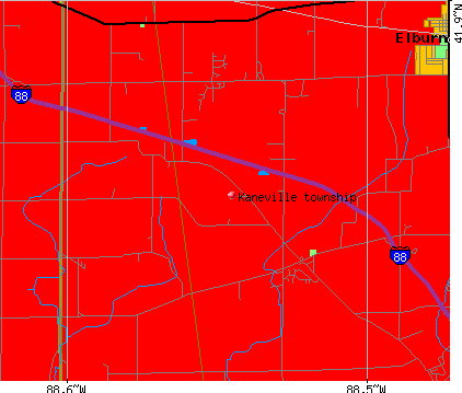 Kaneville township, IL map