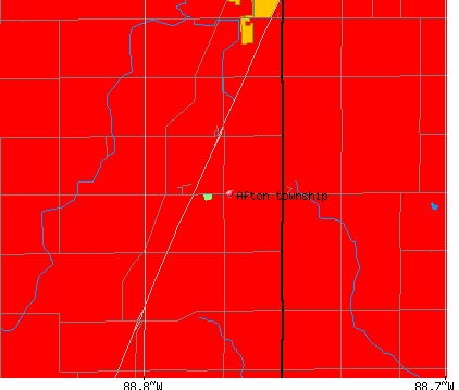 Afton township, IL map