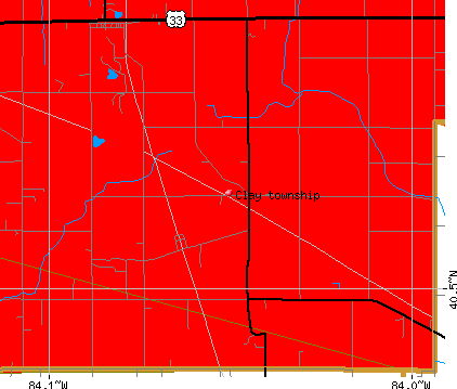 Clay township, OH map