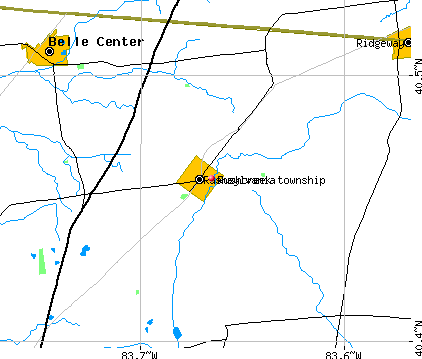 Rushcreek township, OH map
