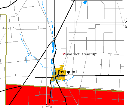 Prospect township, OH map