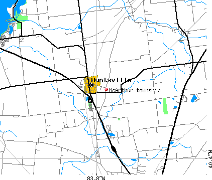 McArthur township, OH map