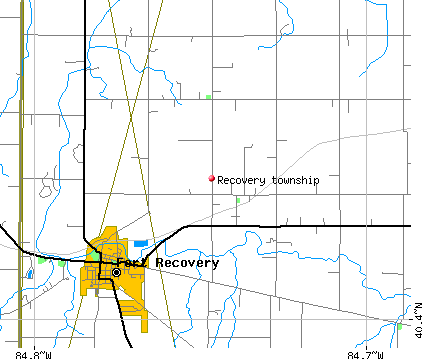 Recovery township, OH map