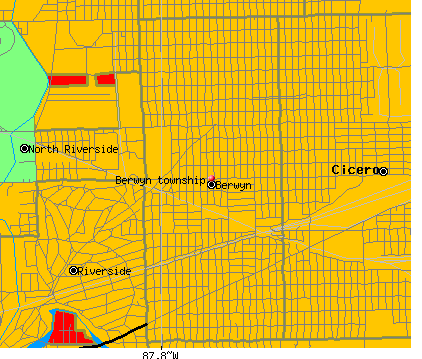 Berwyn township, IL map