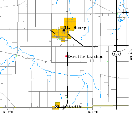Granville township, OH map