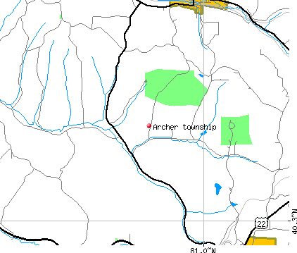 Archer township, OH map