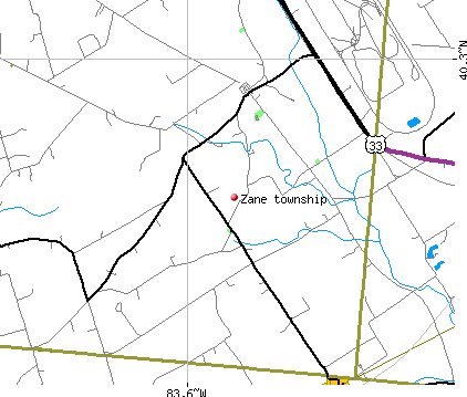 Zane township, OH map