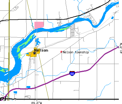Nelson township, IL map