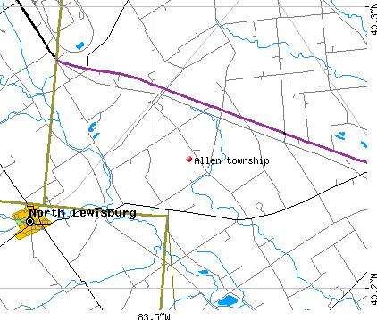 Allen township, OH map