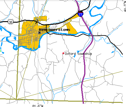 Oxford township, OH map