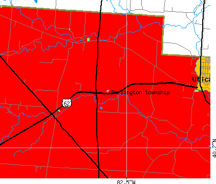 Burlington township, OH map